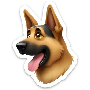 Funny german shepherd called Leo sticker