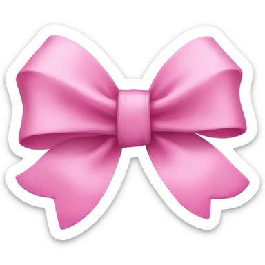 Pink bow sticker