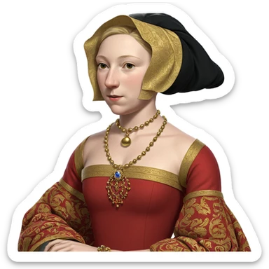elegant girl in fine art sticker