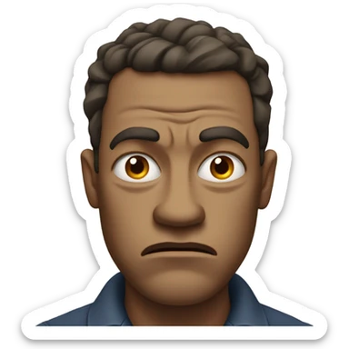 Make a guy with angry face sticker