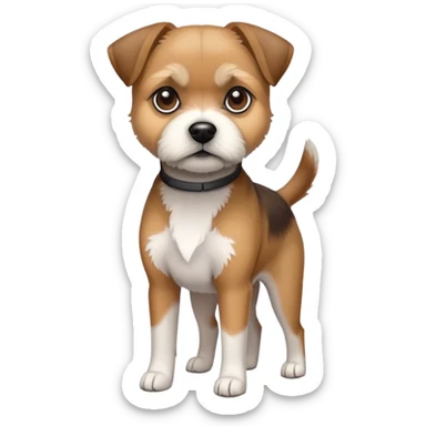 small border terrier mix dog sticker