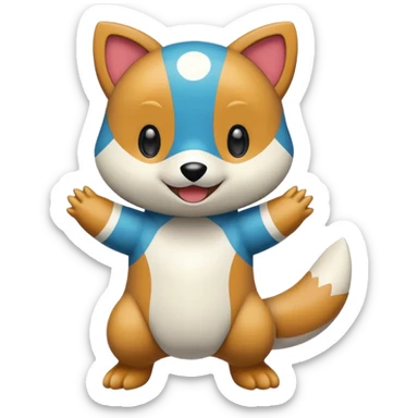 Buizel-Oshawott-fusion sticker