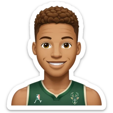 giannis smiling Bucks sticker