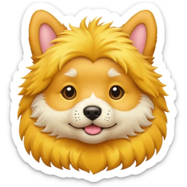 puppy dog yellow sticker