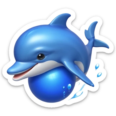 Dolphin with ball sticker