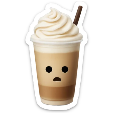 iced latte no face no cream  sticker