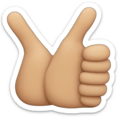 two Hands with index finger and thumb crossed sticker