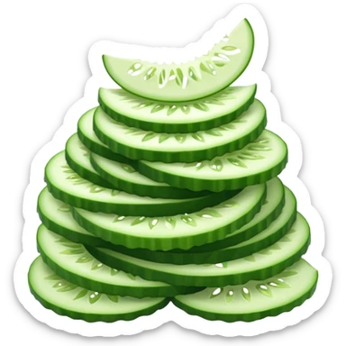 a big pile of grated green slices of vegetable sticker