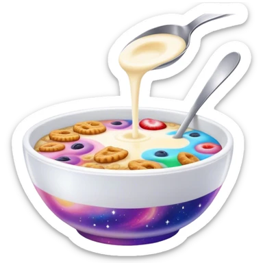 Cereal Bowl with galaxy inside sticker