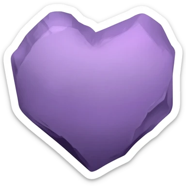 Heart moon rock purple sticker
