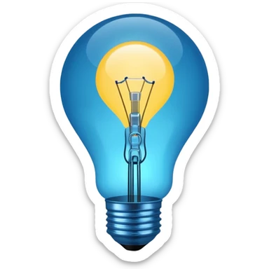 light bulb with small network nodes around sticker