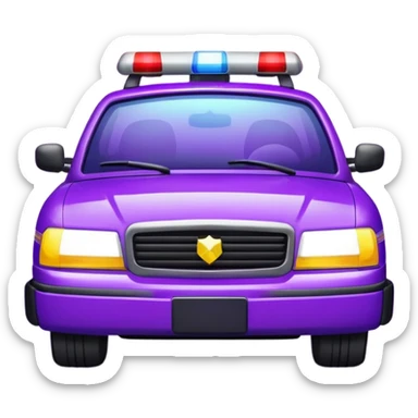purple police car light sticker