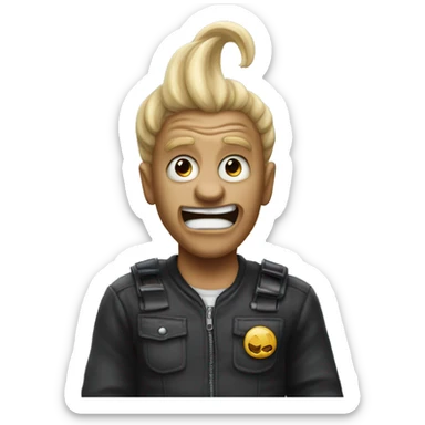 Wazzzup from scary movie killer character sticker