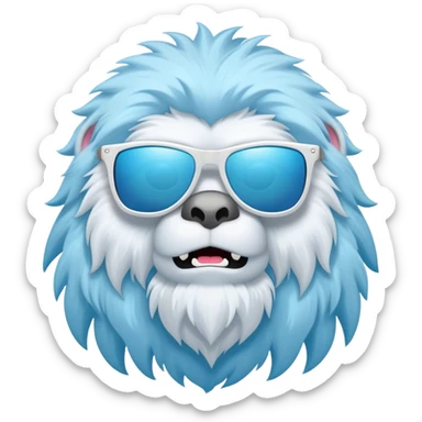 Yeti on the beach  sticker