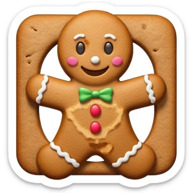 gingerbread man cookie sticker