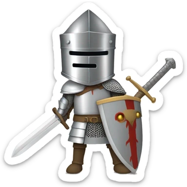 monty python and the holy grail knight hitting himself on the head sticker