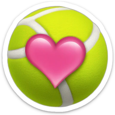 saint valentines day tennis ball sticker