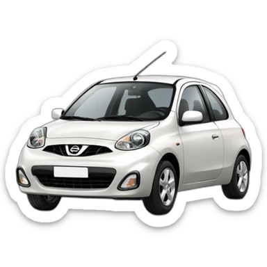 voiture décapotable micra nissan cc noire sticker