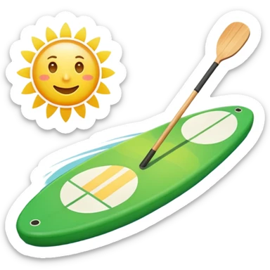 Paddle field scenery sticker