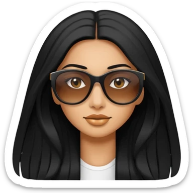 Pelinegra con gafas de sol sticker