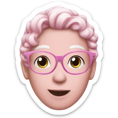 Pink Christmas sticker