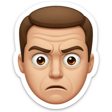 disgusted man, repulsed sticker