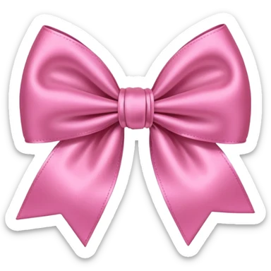 Pink bow sticker
