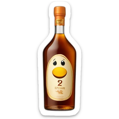 bottle of 52 years Kizlyar brandy sticker