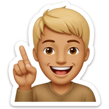 Middle finger up and laughing face sticker