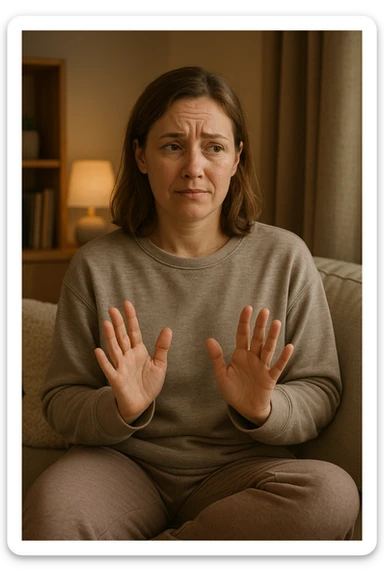 donna che vuole rimanere nella sua zona di comfort. Immagini realistiche sticker