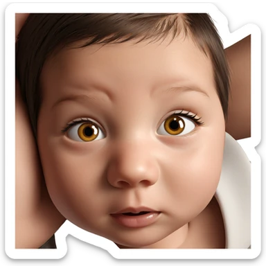 realistic close-up portrait of girl sticker