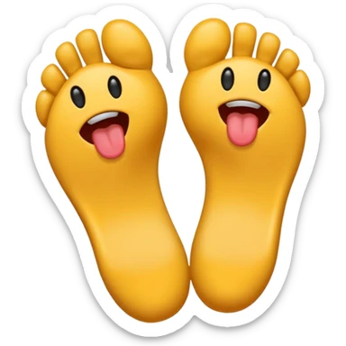 Des pieds avec une langue  sticker