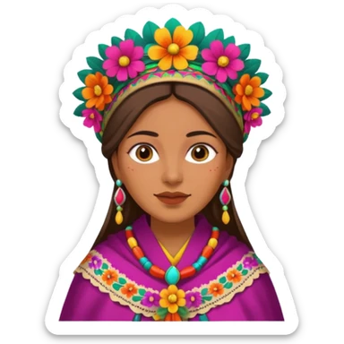 1900's mexican female sticker