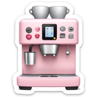 Light Pink coffee machine  sticker