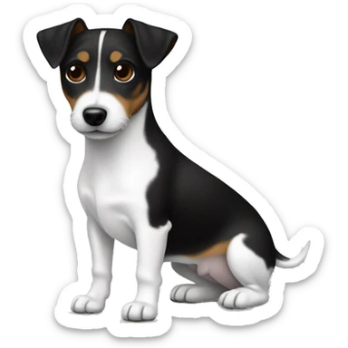 All Black Only Jack Russell Terrier no brown or white  sticker