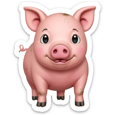 High resolution of  full body A pig sticker