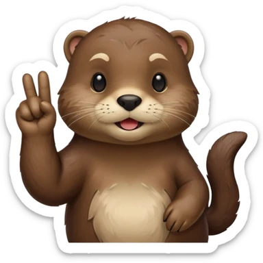 i want you make this otter 🦦 rise middle finger sticker