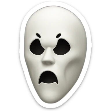 The mask of scream sticker