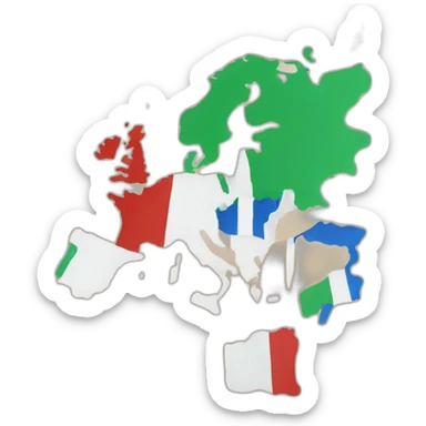 europe and italy highlighted sticker
