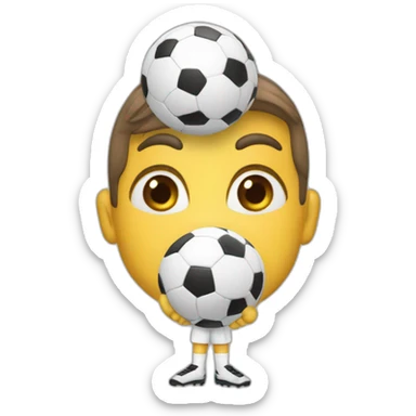 Futbolista con balon sticker