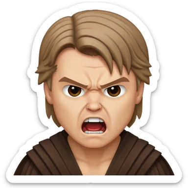angry screaming "I hate you!" anakin skywalker sticker