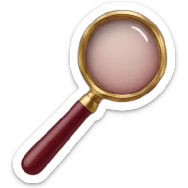 magnifying glass color marsala sticker