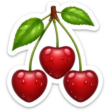 wet cherries sticker