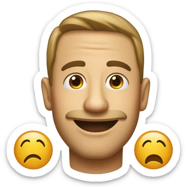 Emoji qui touce son nez sticker