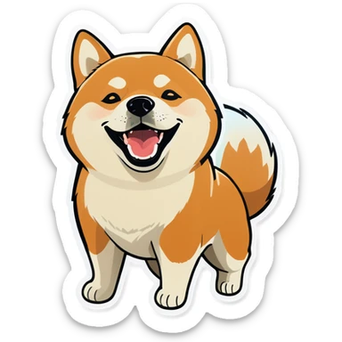 Happy Shiba Inu  sticker