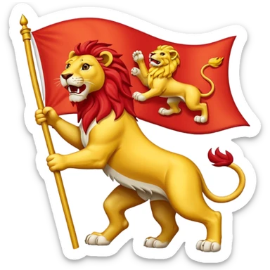 scotland lion rampant flag red and yellow sticker