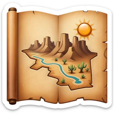 wild west map icon sticker