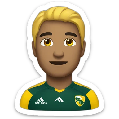 Guerrero rugby negro y amarillo  sticker