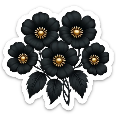 Black flowers  sticker