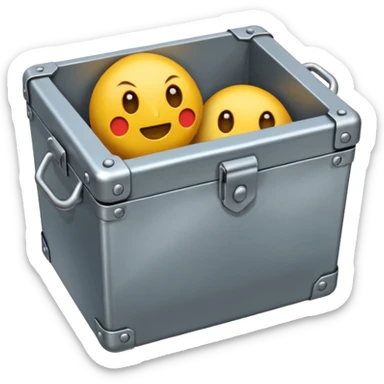 caja fuerte de metal sticker